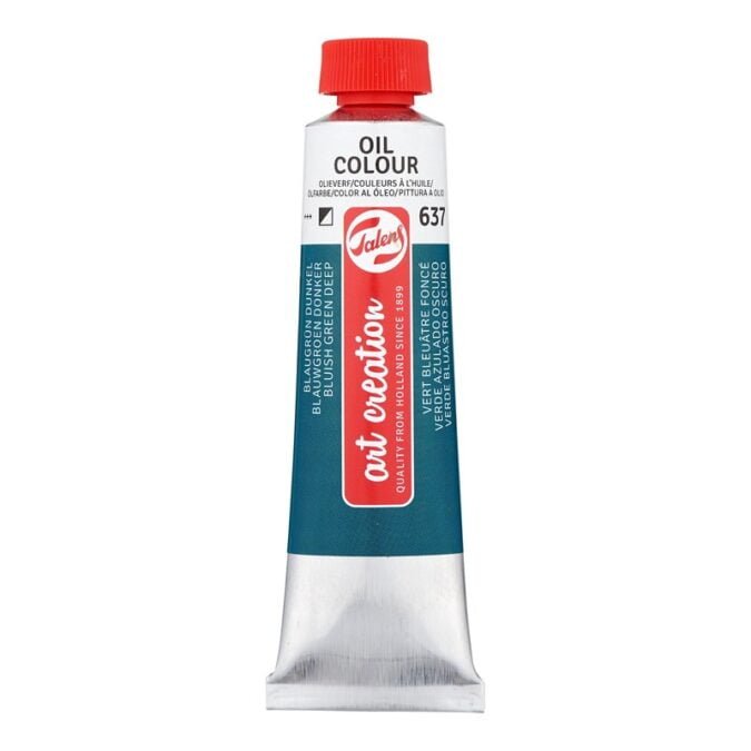 Talens Art Creation Oil Colour Tube 40 ml Deep Blue Green 637