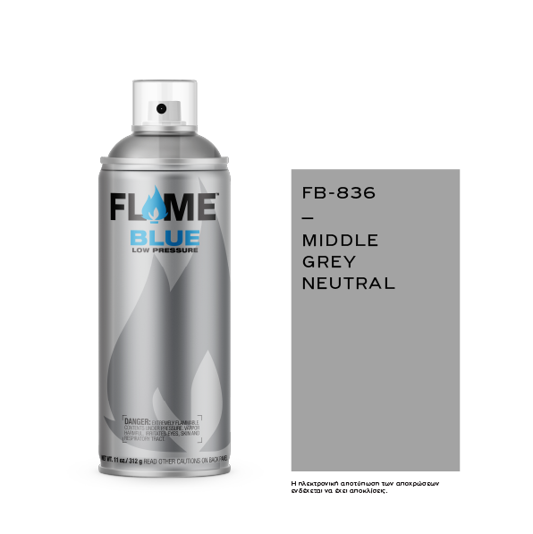 COSMOS LAC FLAME™ BLUE FB-836 MIDDLE GREY NEUTRAL - 400ml