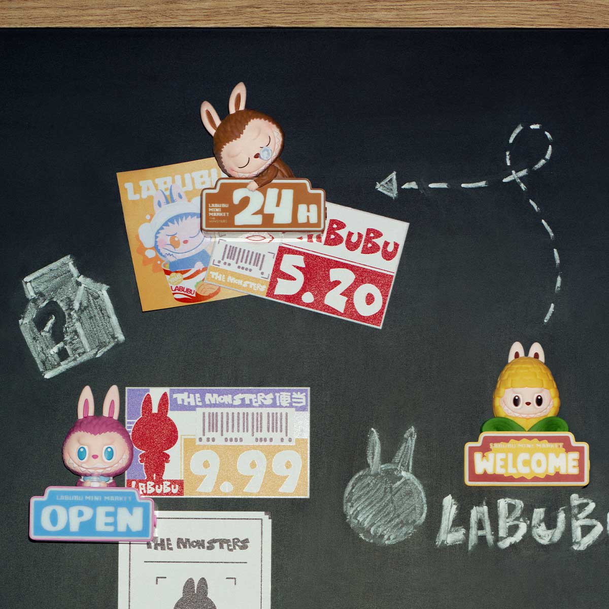 LABUBU - THE MONSTERS Wacky Mart Series-Fridge Magnet Blind Box By Pop Mart