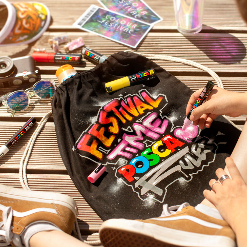 Set of 20 Posca Markers in Metal Case - Pop Colors
