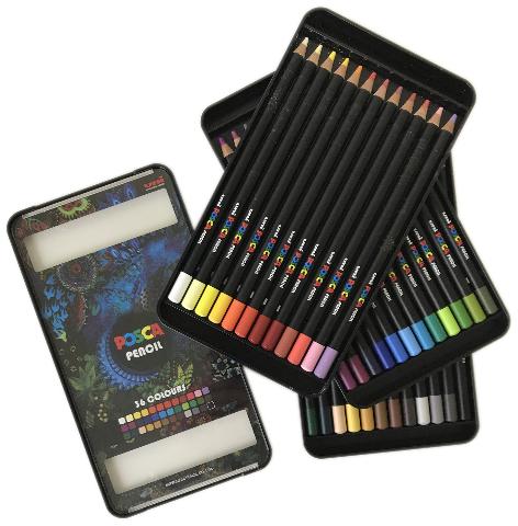 Uni Posca Colored Pencils Set of 36