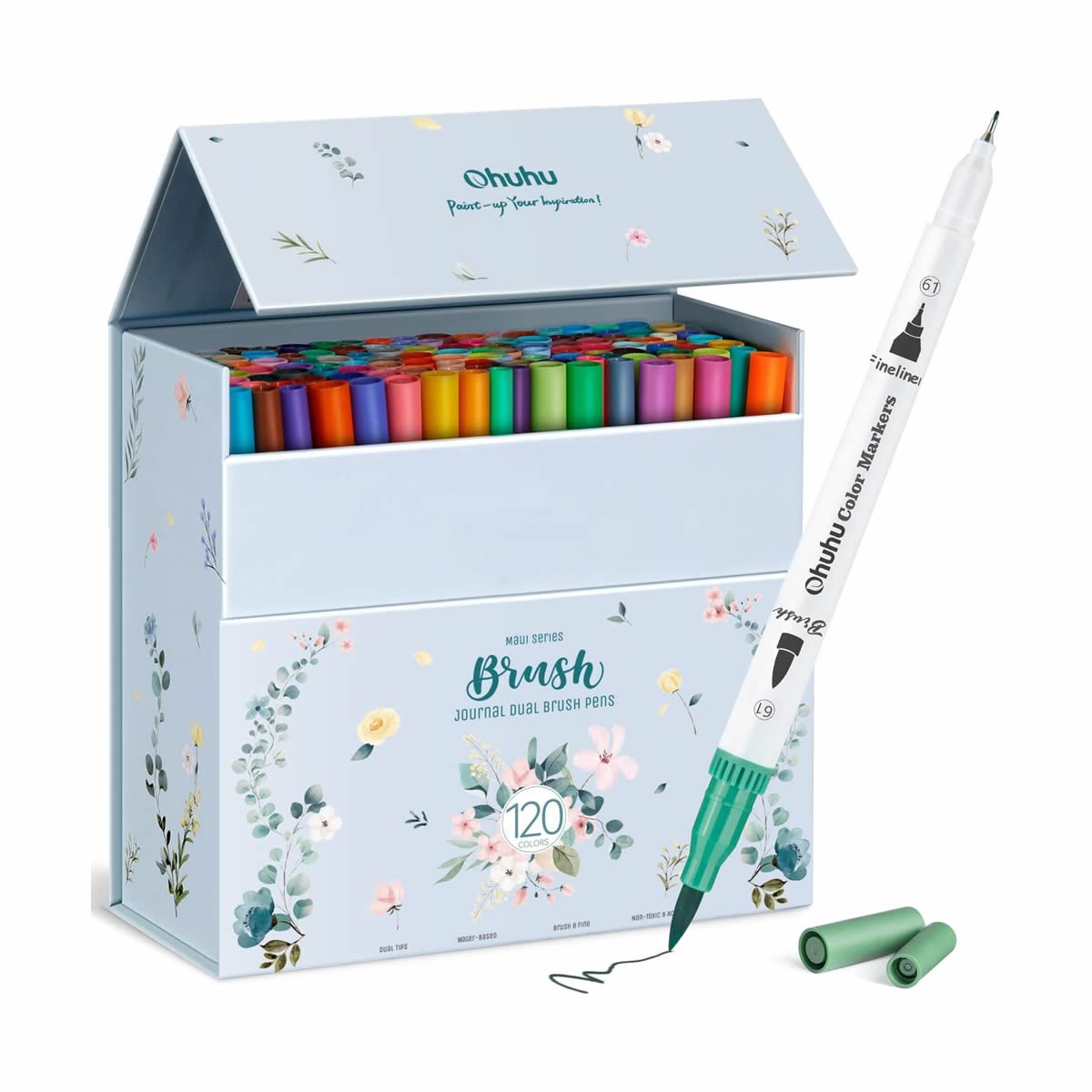 Ohuhu MAUI Set of 120 Water Based Markers 