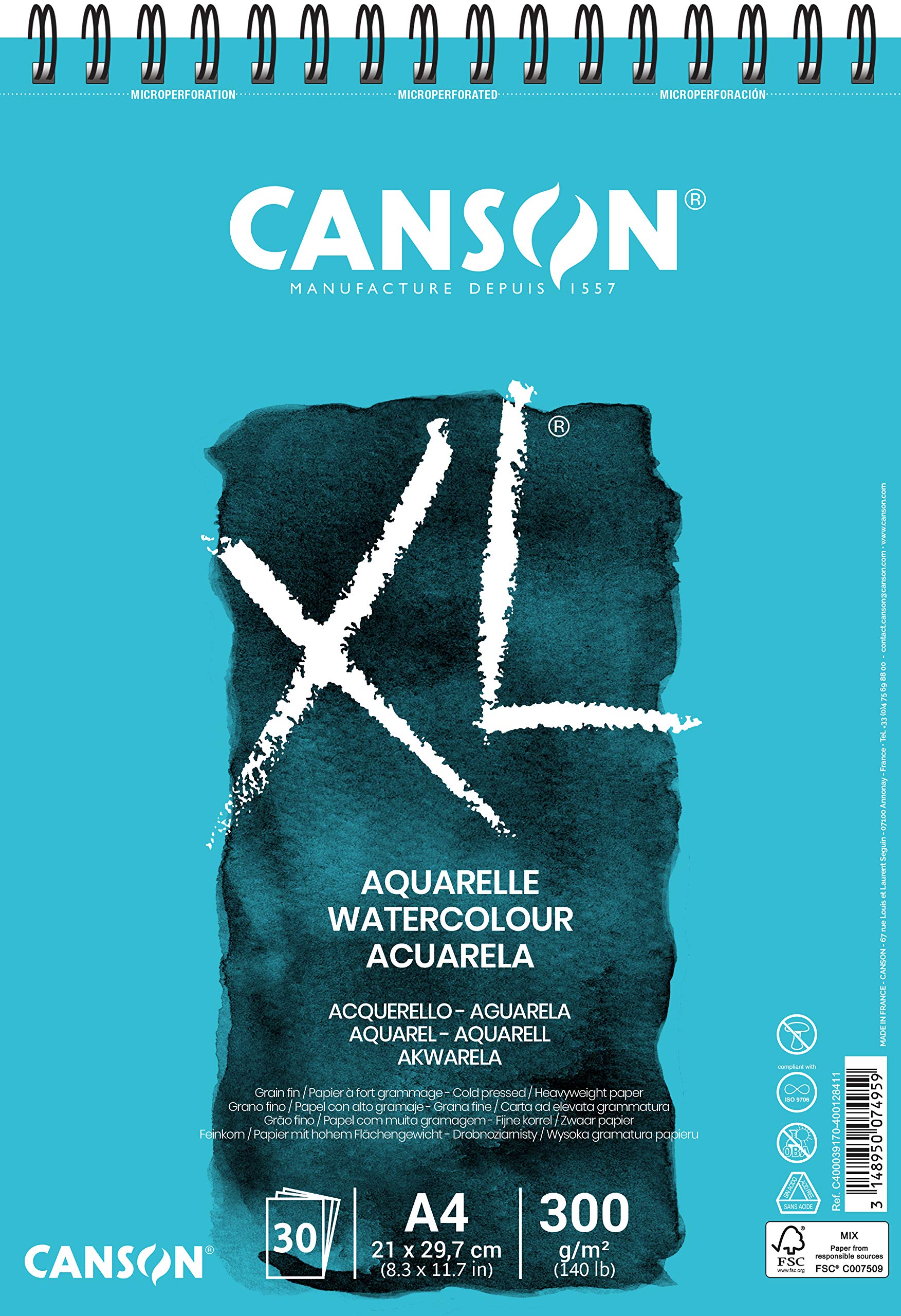 Canson Watercolour Pad A4, 300gsm