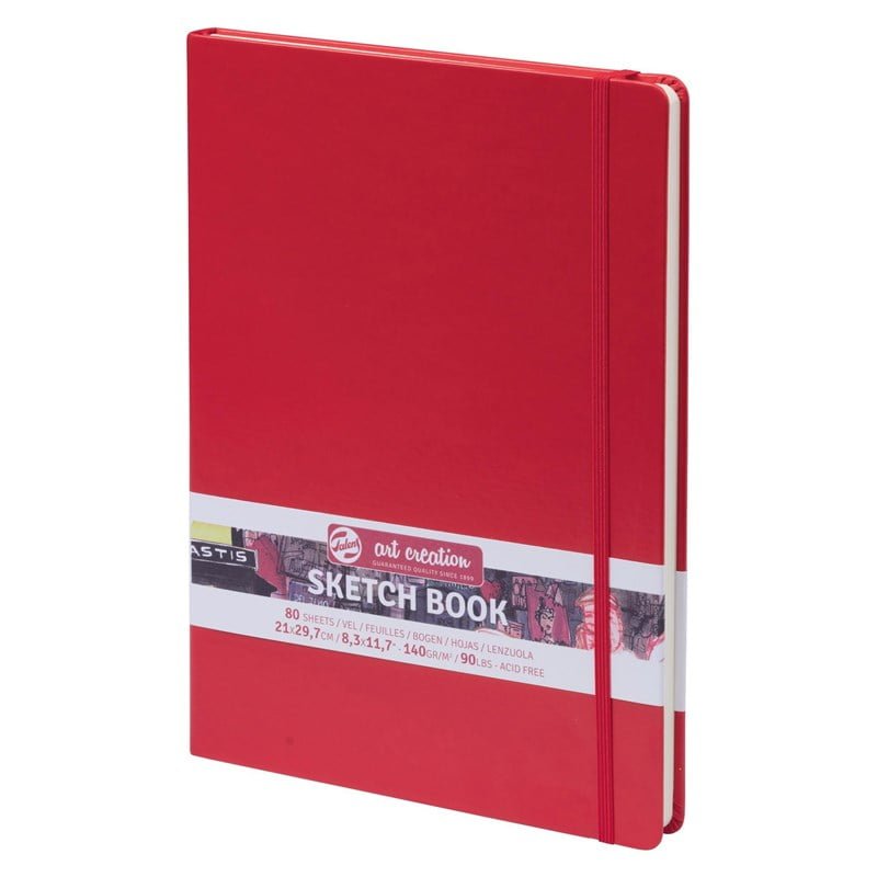 Talens Art Creation Sketchbook Red 21X29,7 cm, 140 Grams