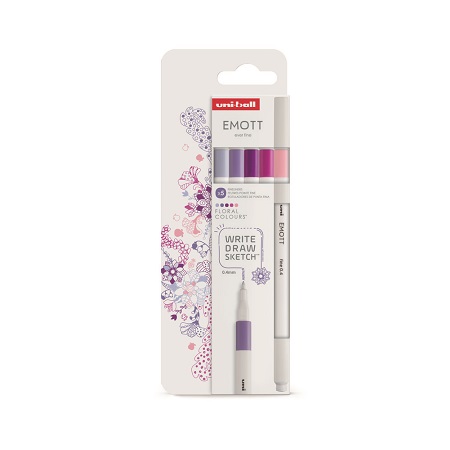 Uni-ball EMOTT Set of 5 Floral Colours
