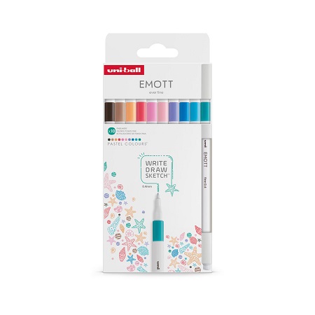 Uni-ball EMOTT Set of 10 Pastel Colours