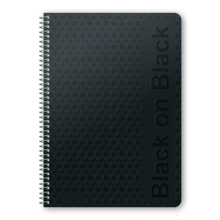 BLACK ΟΝ BLACK Τετράδιο Σπιράλ Wirelock B5/17Χ25 5 Θέματα 150 Φύλλα 6τμχ