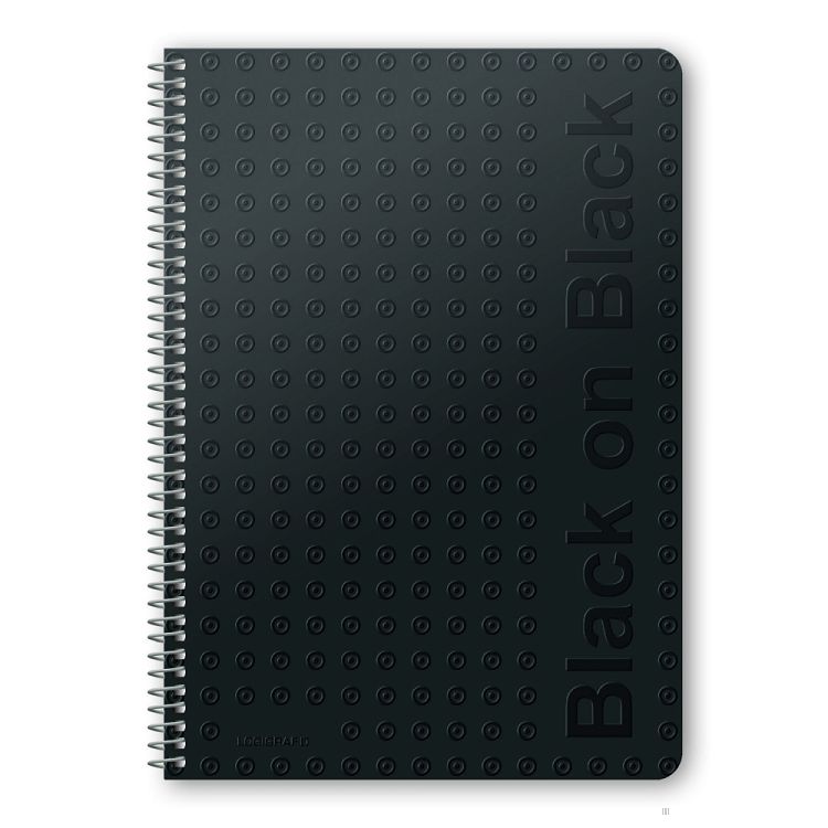 BLACK ΟΝ BLACK Τετράδιο Σπιράλ Wirelock B5/17Χ25 5 Θέματα 150 Φύλλα 6τμχ