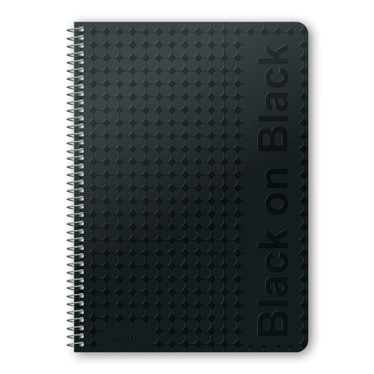 BLACK ΟΝ BLACK Τετράδιο Σπιράλ Wirelock B5/17Χ25 5 Θέματα 150 Φύλλα 6τμχ