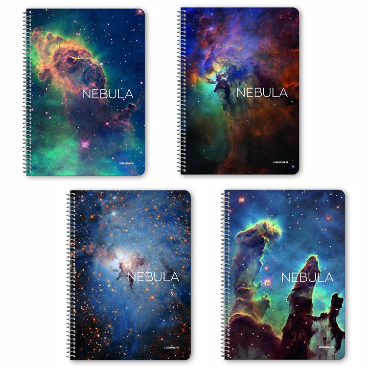 NEBULA Τετράδιο Σπιράλ Wirelock Α4/21Χ29 2 Θέματα 60 Φύλλα 10τμχ