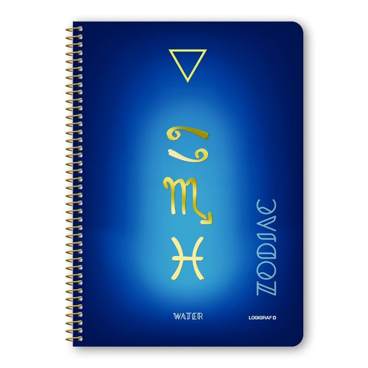 ZODIAC Τετράδιο Σπιράλ Wirelock A4/21Χ29 2 Θέματα (10τμχ)