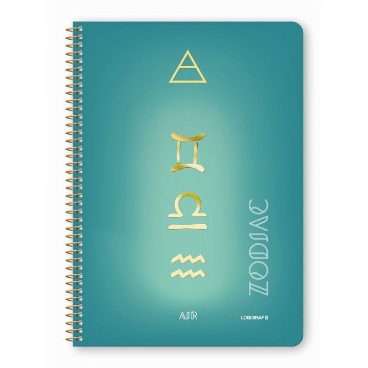 ZODIAC Τετράδιο Σπιράλ Wirelock A4/21Χ29 2 Θέματα (10τμχ)