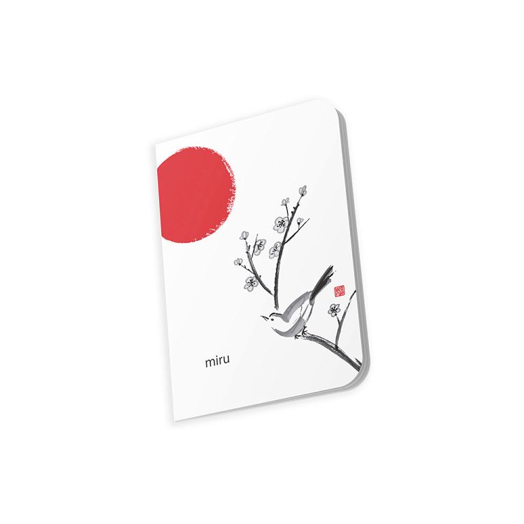 Loginotes PAPER LINE JAPAN, 9Χ14 Ματ Πλαστικοποίηση+UV, 40 φύλλα (συσκ. 4τμχ)
