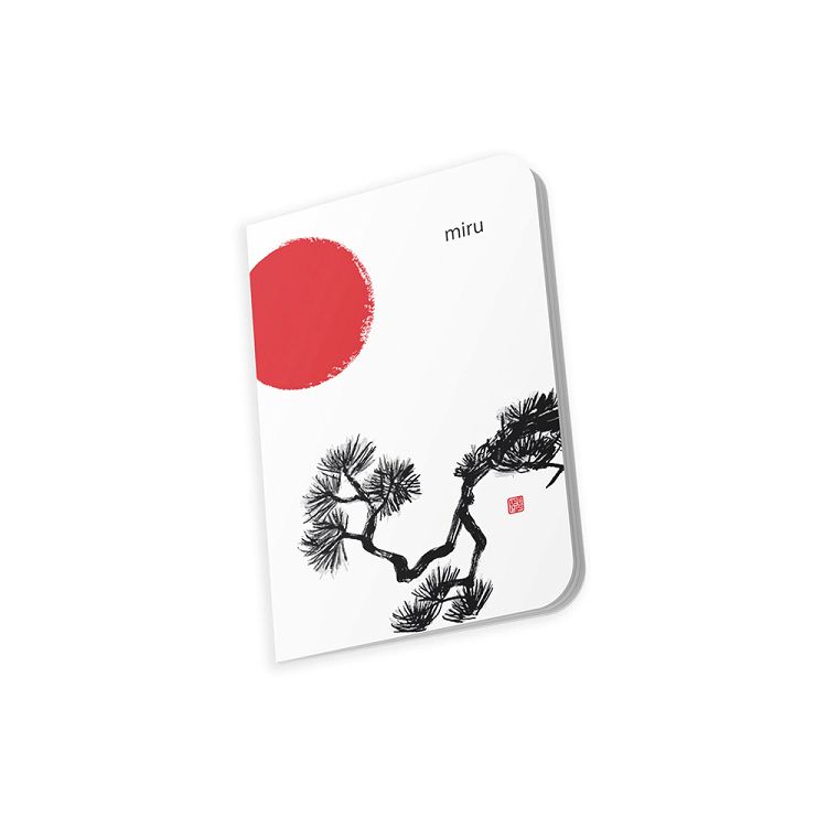 Loginotes PAPER LINE JAPAN, 9Χ14 Ματ Πλαστικοποίηση+UV, 40 φύλλα (συσκ. 4τμχ)