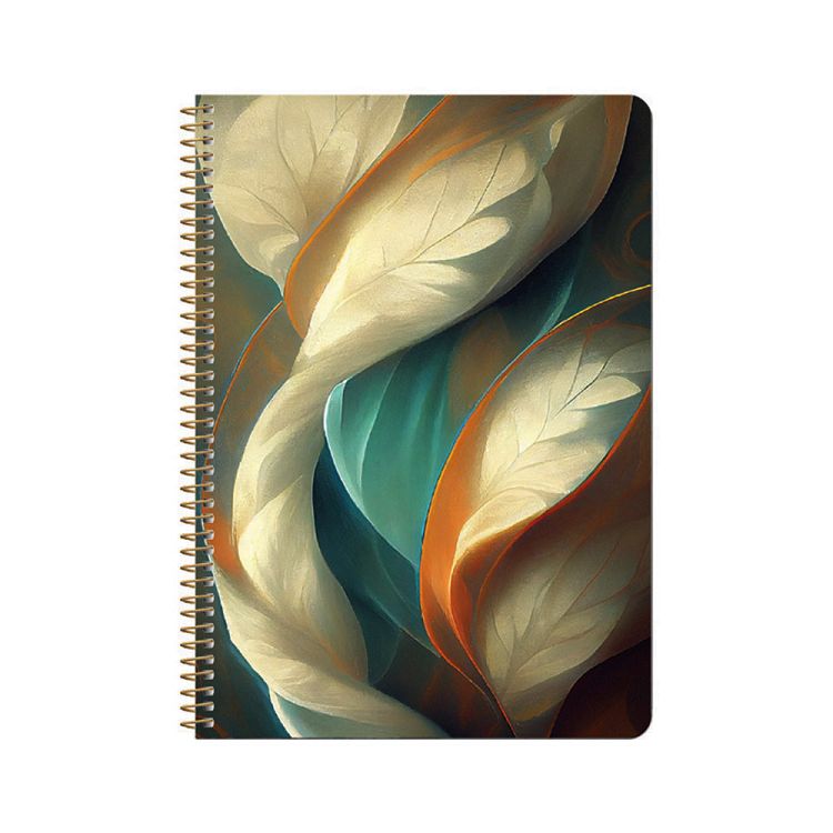 Loginotes SPIRAL LINE FLOWART, A4/21X29 Soft Touch 80γρ, 90 φύλλα (συσκ. 4τμχ)