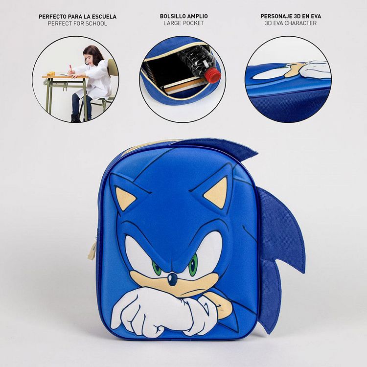 Παιδική Τσάντα Πλάτης 3D 27εκ SONIC THE HEDGEHOG