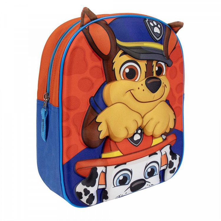 Απαλή 3D Τσάντα Πλάτης 27εκ Νηπιαγωγείου PAW PATROL