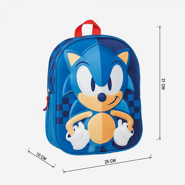 3D Τσάντα Πλάτης 31εκ Νηπιαγωγείου SONIC THE HEDGEHOG