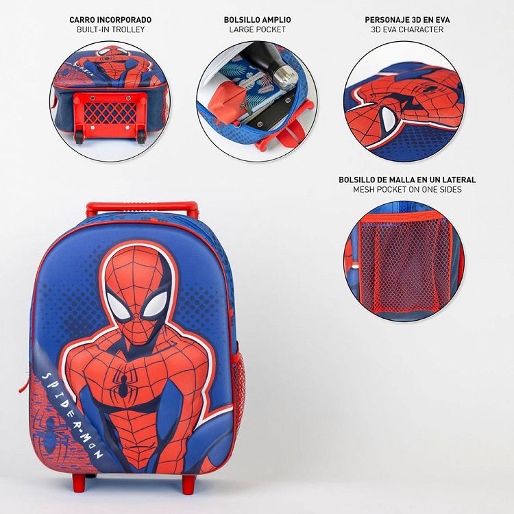 3D Τσάντα Πλάτης-Τρόλεϊ 31εκ Νηπιαγωγείου MARVEL SPIDERMAN