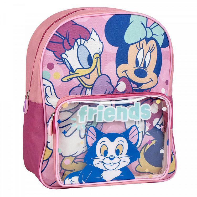 Παιδική Τσάντα Πλάτης 30εκ με Διάφανη Τσέπη DISNEY Minnie Mouse and Friends