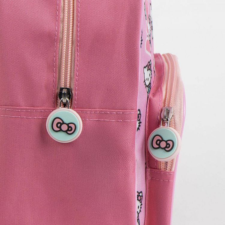 Παιδική Τσάντα Πλάτης 30εκ με Διάφανη Τσέπη HELLO KITTY