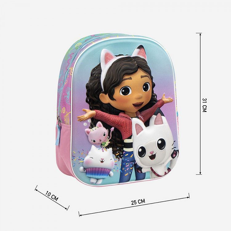 3D Τσάντα Πλάτης 31εκ Νηπιαγωγείου GABBY´S DOLLHOUSE