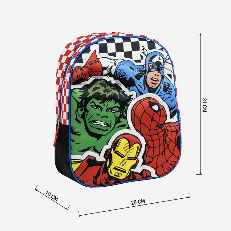 3D Τσάντα Πλάτης 31εκ Νηπιαγωγείου MARVEL Avengers