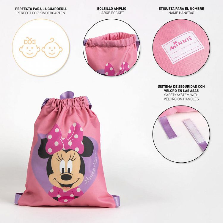 Τσάντα Πάνινη με Κορδόνια 27X33 DISNEY Minnie Mouse