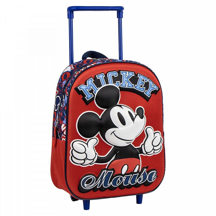 3D Τσάντα Πλάτης-Τρόλεϊ 31εκ Νηπιαγωγείου DISNEY Mickey Mouse