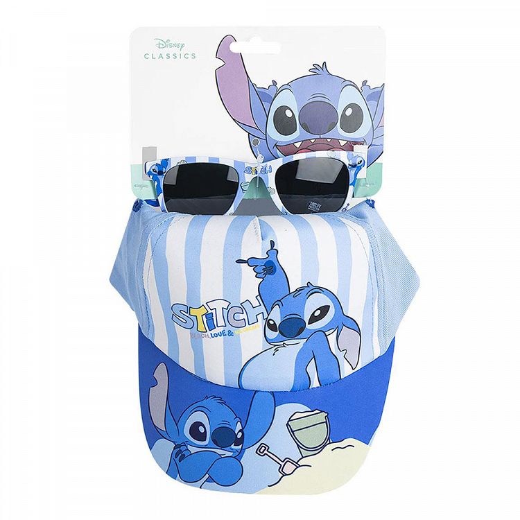Μπλε Σετ με Καπέλο 53εκ & Γυαλιά Ηλίου DISNEY Lilo & Stitch