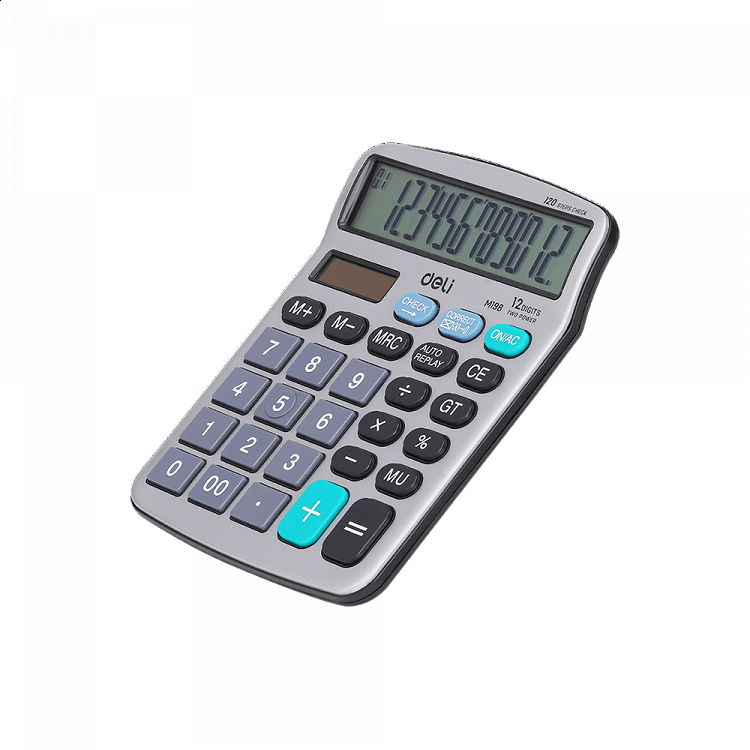 DELI CORE Αριθμομηχανή 12 Ψηφίων 12x15x3εκ Ασημί