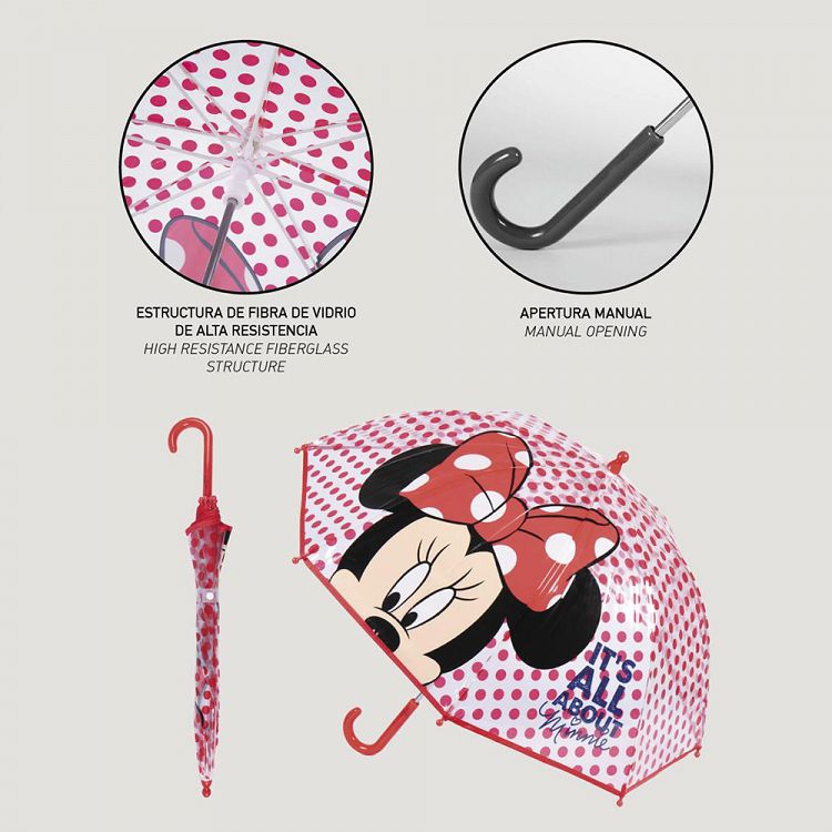 Ομπρέλα Φυσαλίδα 45εκ με άνοιγμα 71εκ DISNEY Minnie Mouse It's All About Minnie