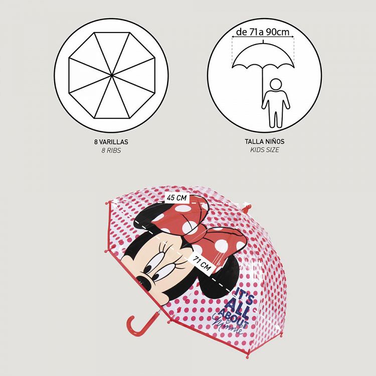 Ομπρέλα Φυσαλίδα 45εκ με άνοιγμα 71εκ DISNEY Minnie Mouse It's All About Minnie