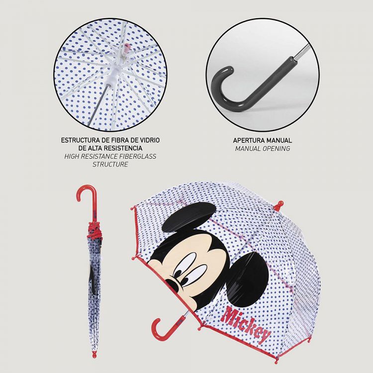 Ομπρέλα Φυσαλίδα 45εκ με άνοιγμα 71εκ DISNEY Mickey Mouse