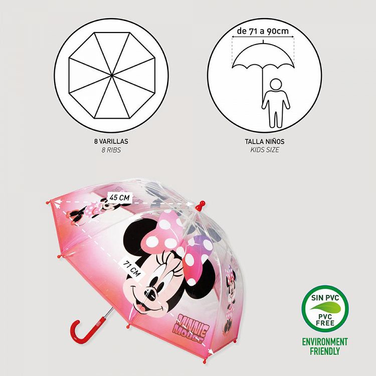 Ομπρέλα Φυσαλίδα 45εκ με άνοιγμα 71εκ DISNEY Minnie Mouse