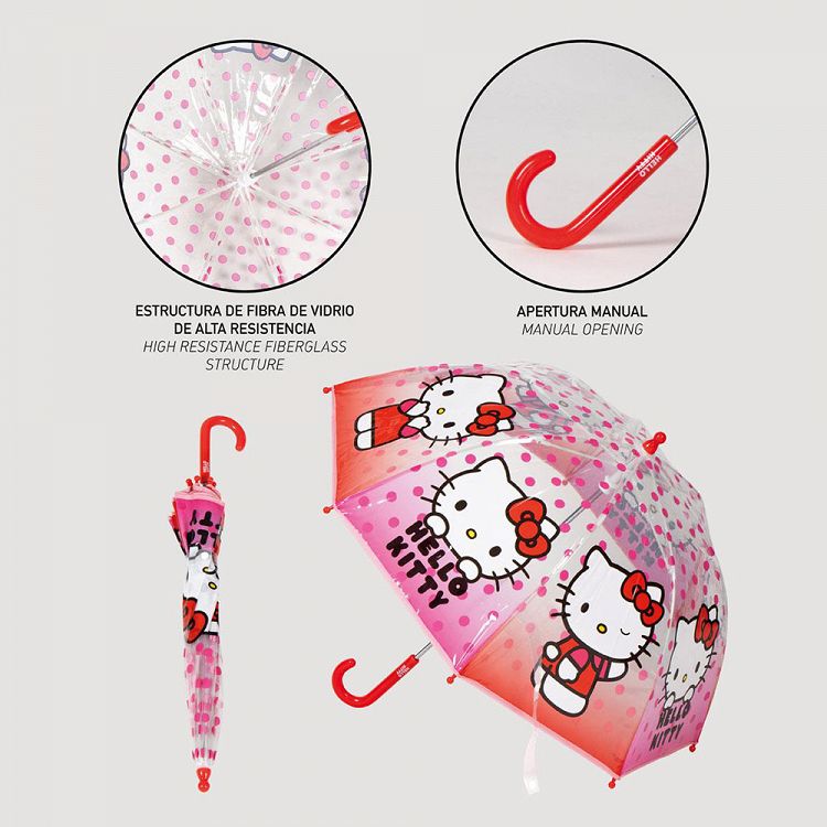 Ομπρέλα Φυσαλίδα 45εκ με άνοιγμα 71εκ HELLO KITTY