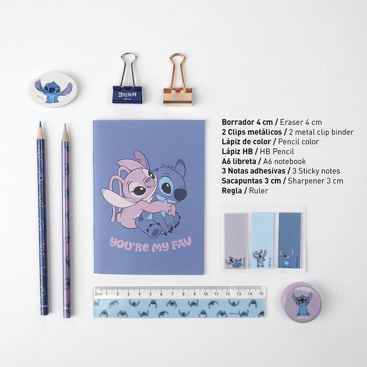 Σούπερ Σχολικό Σετ με 12 Είδη Γραφείου DISNEY Lilo & Stitch
