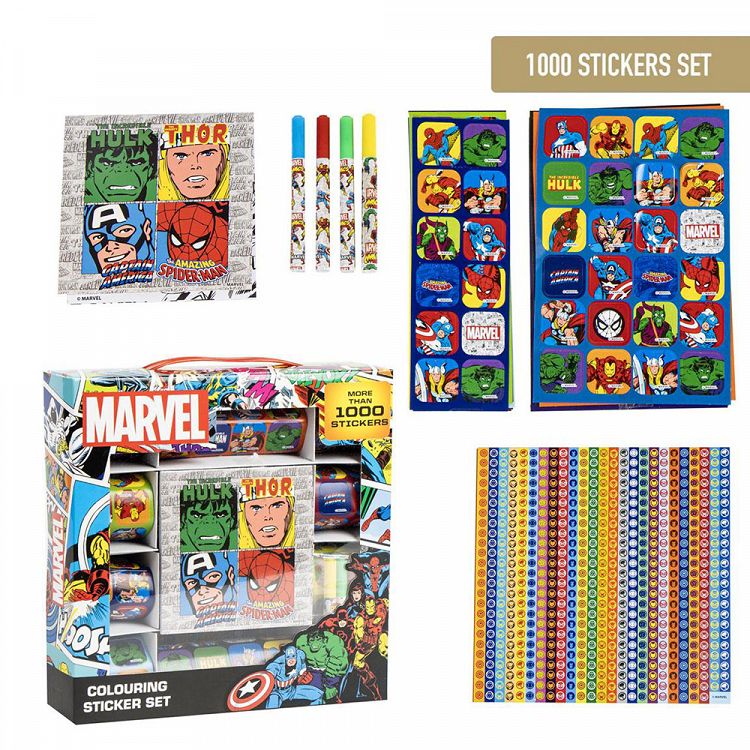 Σετ Χρωματισμού με 1.000+ Αυτοκόλλητα MARVEL Avengers