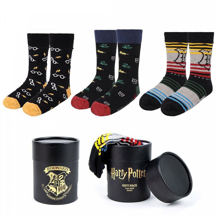 Κάλτσες σε Μαύρο Κουτί Ένα Μέγεθος 38/45 HARRY POTTER (Κουτί με 3 ζευγάρια)