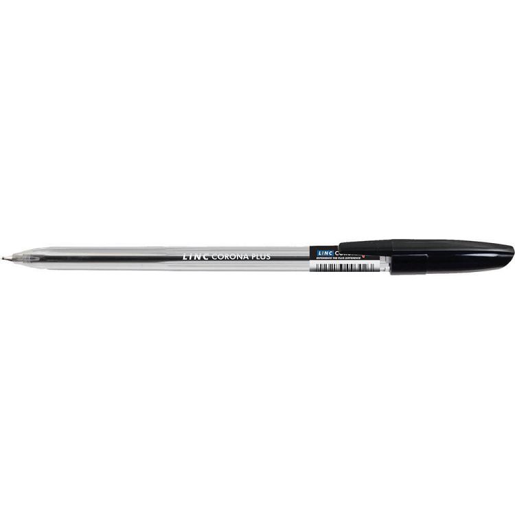 Ball pen LINC Corona plus/μαύρο, κουτί 50τμχ