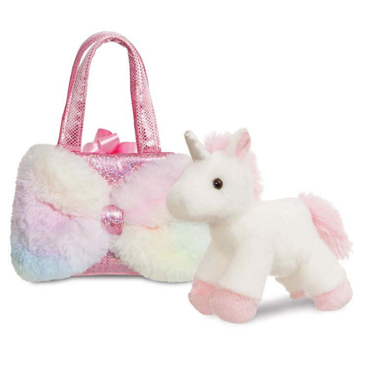 FANCY PALS Pink Bow Unicorn Λούτρινο Μονόκερος σε Τσαντάκι 20εκ