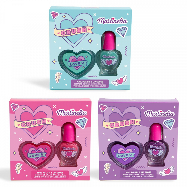Σούπερ Πακέτο με 1x Nail polish & 1x Lip Gloss CRUSH, σε 3 Γεύσεις  - Συσκ. 6τμχ