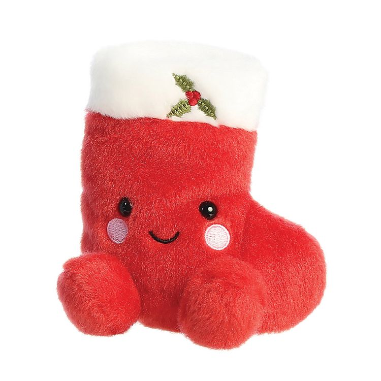 PALM PALS Holly Stocking Λούτρινο Χριστουγεννιάτικη Κάλτσα 13εκ