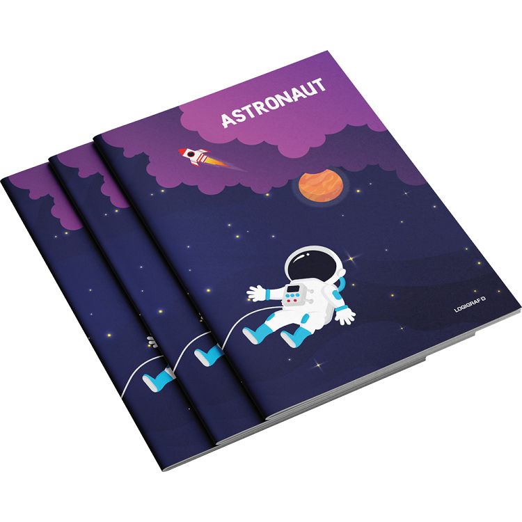 ASTRONAUT Τετράδιο Καρφίτσα Α4/21Χ29 50Φ 10τμχ