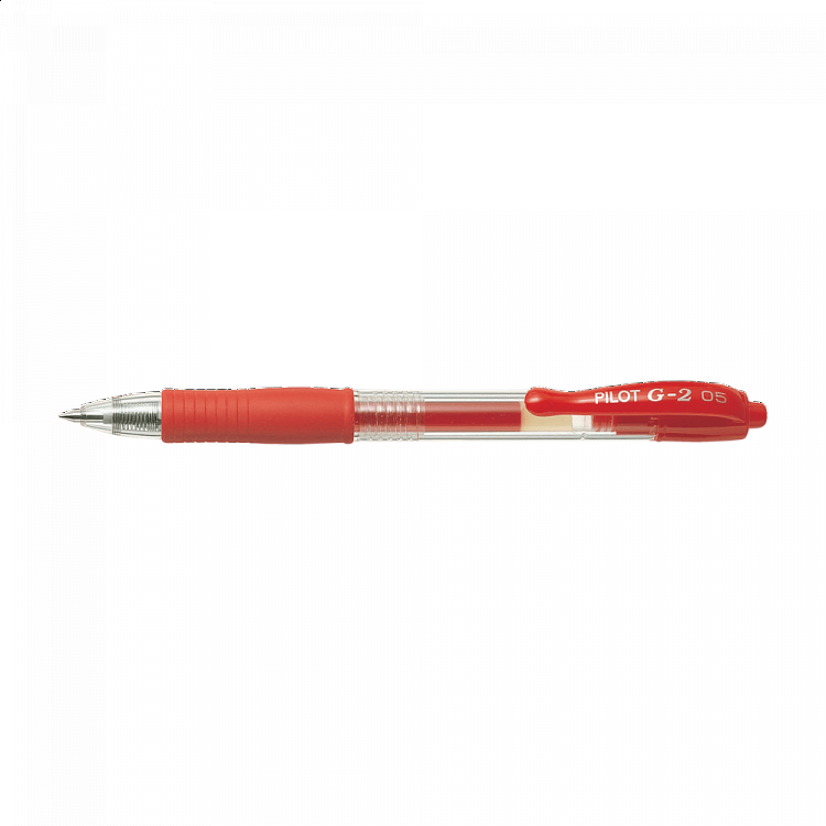 Στυλό Gel 0.5mm Fine PILOT G-2 Κόκκινο, σε Κουτί 12τμχ