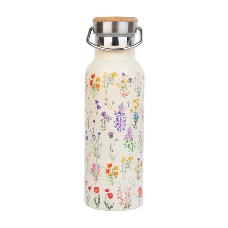 Μεταλλικό Μπουκάλι με Λαβή 500ml BOTANICAL Wild Flowers by Kokonote