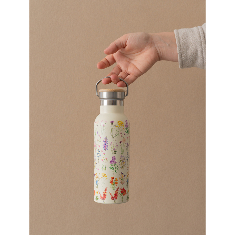Μεταλλικό Μπουκάλι με Λαβή 500ml BOTANICAL Wild Flowers by Kokonote