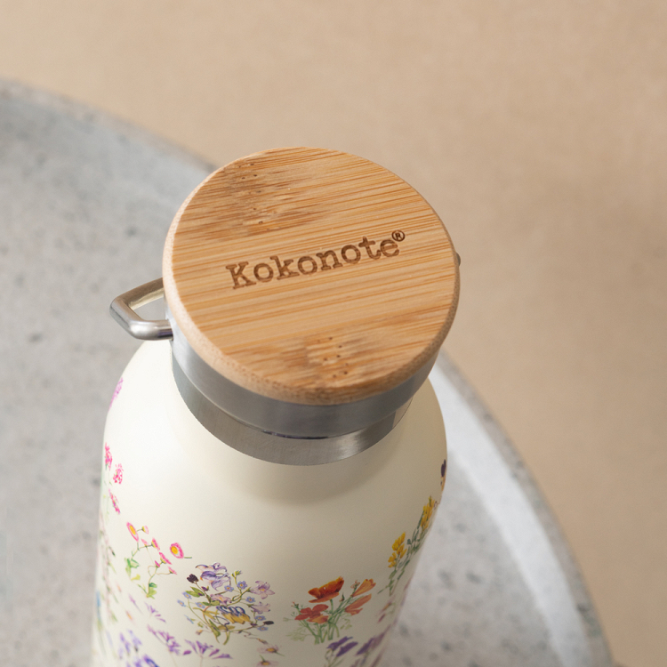 Μεταλλικό Μπουκάλι με Λαβή 500ml BOTANICAL Wild Flowers by Kokonote