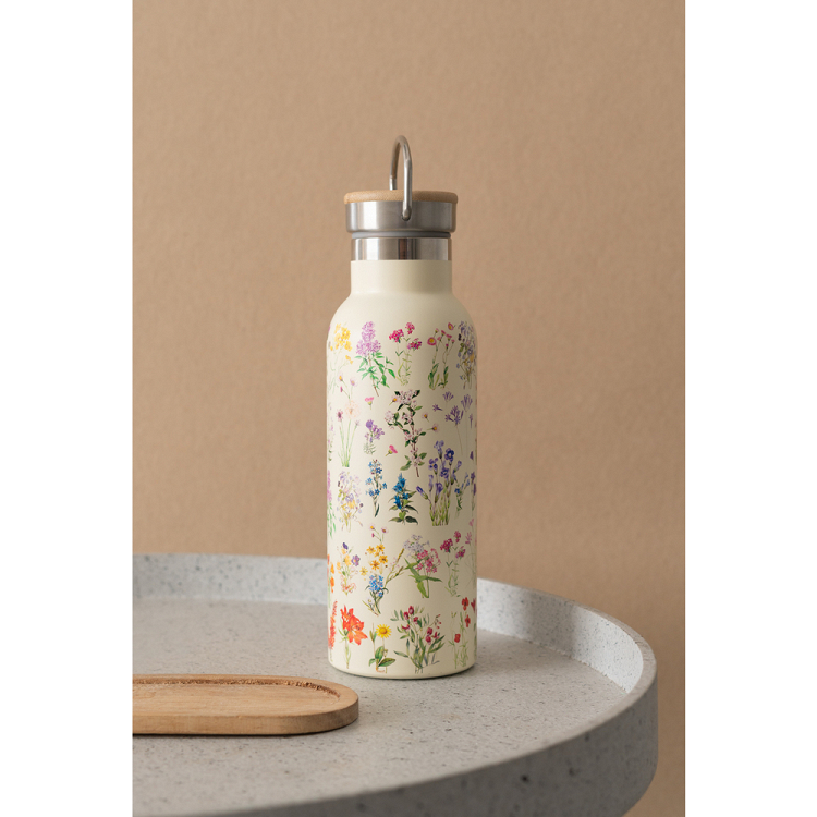 Μεταλλικό Μπουκάλι με Λαβή 500ml BOTANICAL Wild Flowers by Kokonote