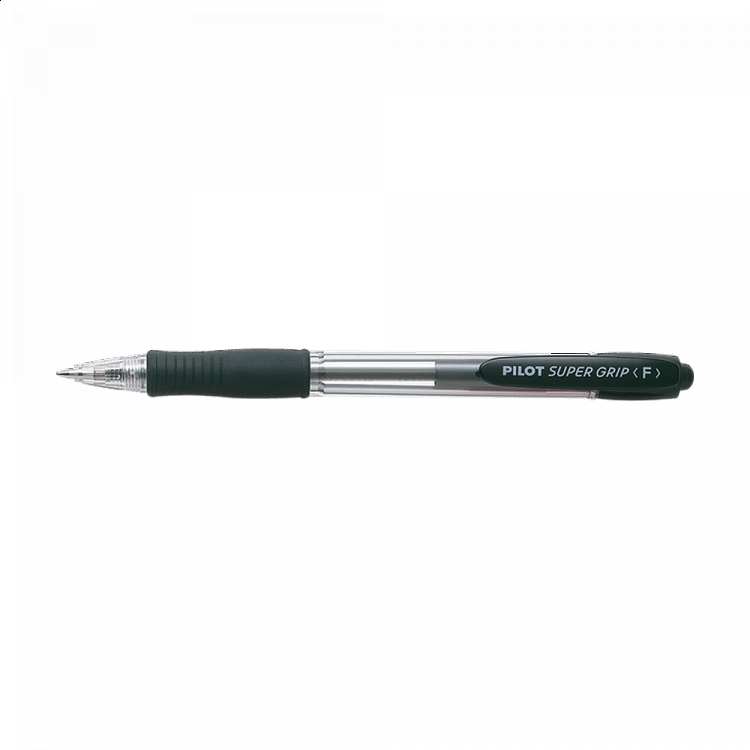 Στυλό Μπίλιας 0.7mm PILOT SUPER GRIP Fine Μαύρο, σε Κουτί 12τμχ